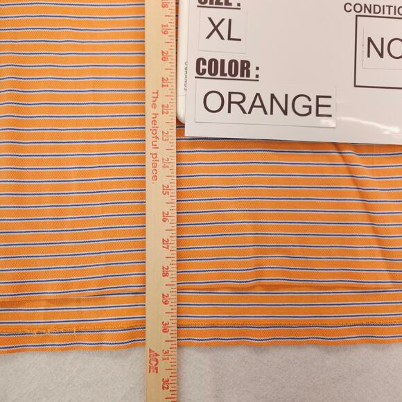 Polo by Ralph Lauren Collared Short Sleeve Polo Shirt Mens Size XL Orange - Picture 8 of 9